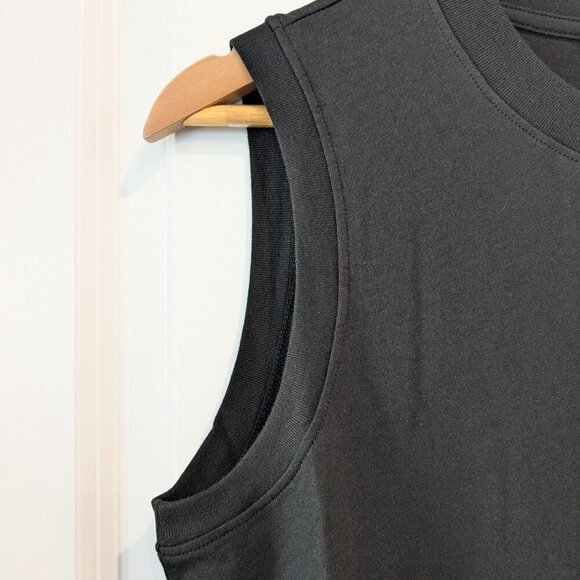 ATM Dress Size Small Black Jersey Mini Sleeveless Lightweight Crew Cotton NWT - Picture 12 of 16